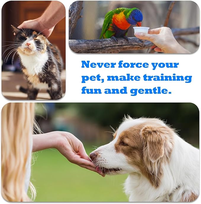 Dog Clicker for Training with Wrist Strap, Training Clicker for Puppy, Cat, Potty, Bird, Horse, Pet, Dog Clicker Trainer Training Tools, Behavior Aids, 2 Pack Blue and Red