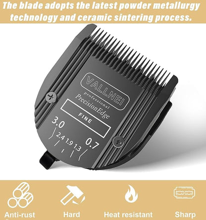 Detachable Adjustable Pet Dog Grooming Clipper 5-in-1 Blade Compatible with WAHL Professional Animal Blade Arco, Bravura, Chromado, Creativa, Figura, and Motion Pet, Dog, and Horse Clippers (Black)