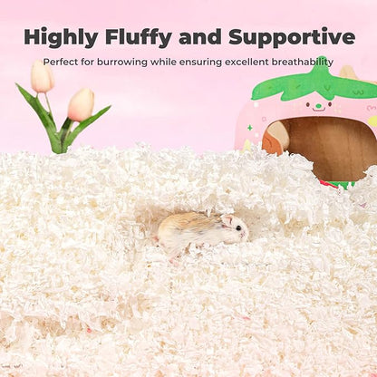 mini&moe Guinea Pigs Bedding Hamster Bedding: Moisture Absorbent and Dust-Free Natural Paper Small Pet Bedding - for Guinea Pigs, Hamsters, and Rabbits, 17 Liters