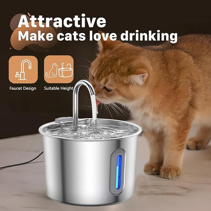 Automatic Pet Cats Water Fountain Dispenser for Dog Waterer Drinker Feeders Bowl Container Feeding Supplies Low Noise Drinking Fountain
