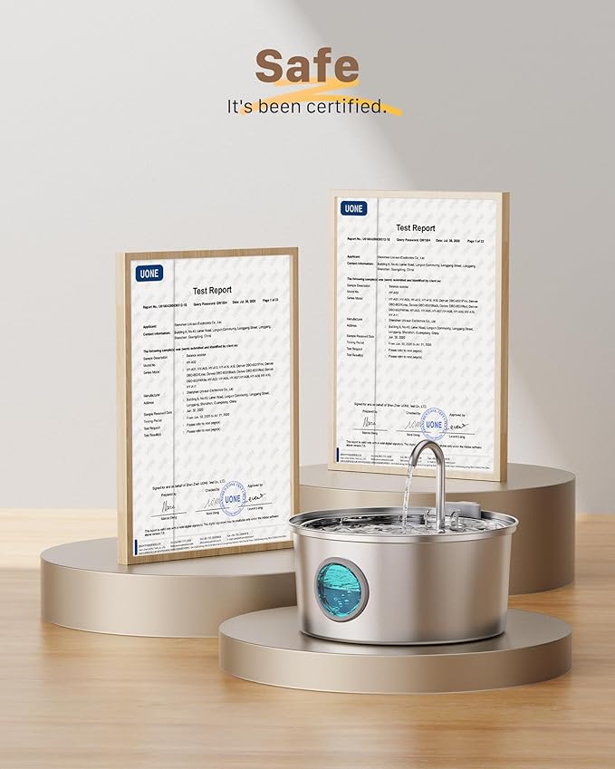 Cat Water Fountain Stainless Steel: Cat Fountain for Drinking - 108oz/3.2L Pet Water Fountain for Cats Indoor - Quiet Water Fountain for Cats - Faucet Pet Fountain - for Small and Medium-Sized Pets