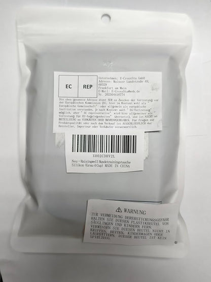 Dog Treat Pouch with Magnetic Closure 4-Cup Silicone Bag Fanny Pack Holder with Clicker 4 Ways to Wear Front Pocket Fits All Phones Ideal for Leash, Pet Walking and Training（Gray）