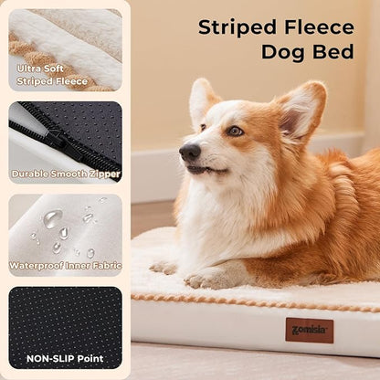 XXL Dog Bed for Crate - Extra Large Orthopedic Pet Beds with Removable Machine Washable Cover, Egg Crate Foam Puppy Pad, Suitable for Pet Up to 100 lbs, 47"x29"