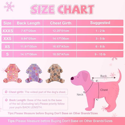 Dog Sweaters for Small Dogs Winter Pet Clothes Puppy Clothes Boy Girl Fleece Small Dog Pajamas Jumpsuits Doggie Outfits for Chihuahua Yorkie Cat Apparel