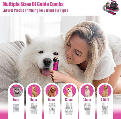 S7 Dog Grooming Vacuum Kit with Nail Grinder,1.5L Dust Cup,Dog Hair Vacuum for Shedding,Grooming Tools for Dogs,Home Cleaning