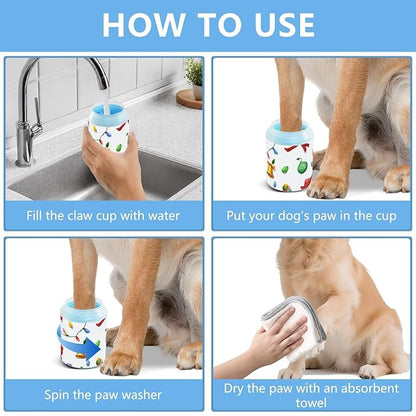 Dog Paw Cleaner Mudbuster Dog Foot Washer for Small Medium Large Dogs Cats Premium Pet Supplies Christmas Bells Sweet