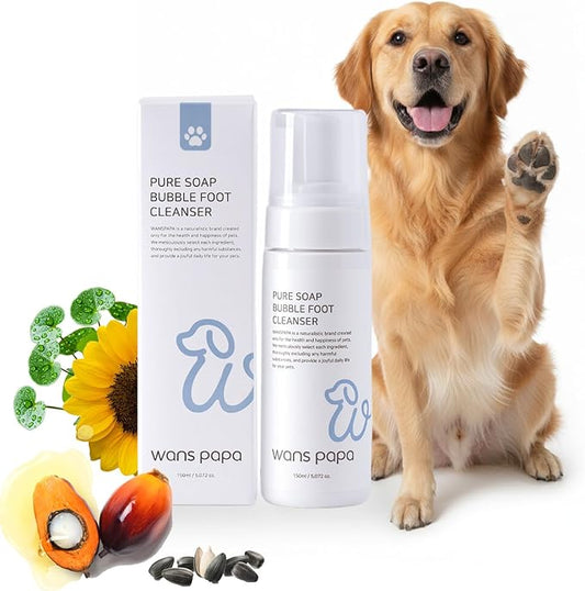 Wanspapa Dog Paw Cleaner | Gentle Pure Soap-Based Rinse-Off Paw Washer for Sensitive Paws | Natural Plant-Based & Residue-Free Formula | Safe for All Dogs, Puppies | Made in Korea | 5.072 oz / 150ml