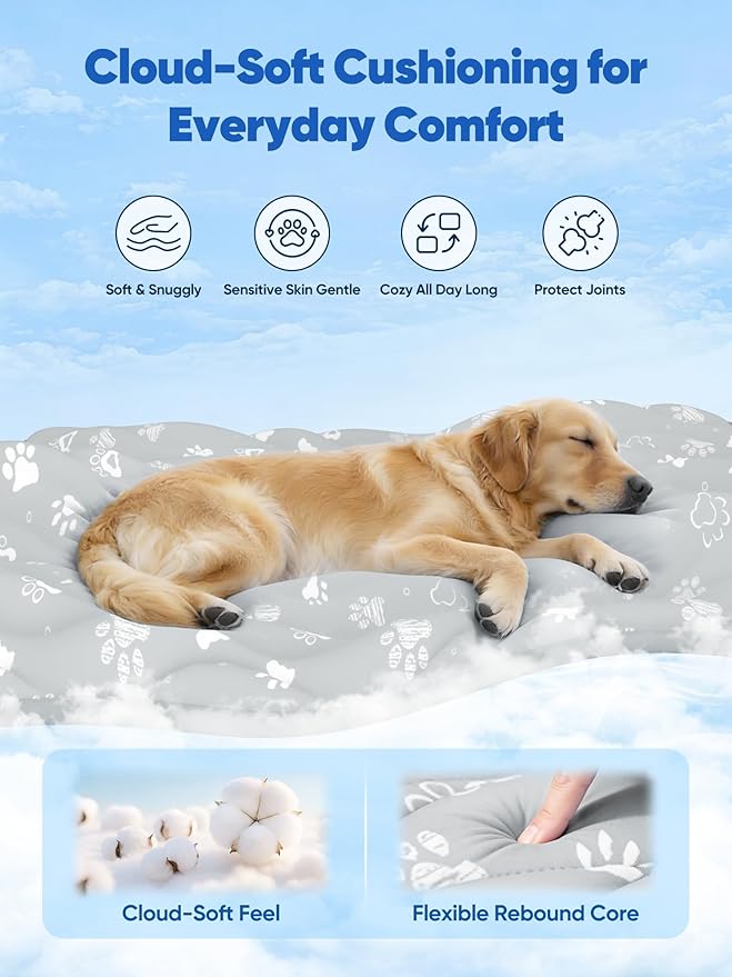 Rywell Super-Absorbent Cooling Mat for Dogs 30"x20" Arc-Chill 3.0 & Color-Changing Dog Cooling Mat, Stay Cool & Dry, Washable, Non-Slip Pet Bed Mat for Floors, Sofas, Kennels
