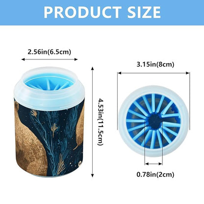 Dog Paw Cleaner Cups for Dogs Pets Foot Washer Paw Scrubber for Medium Small Cats Dogs Cleaning Cup Blue Cute Capybara Anchor Seaweed