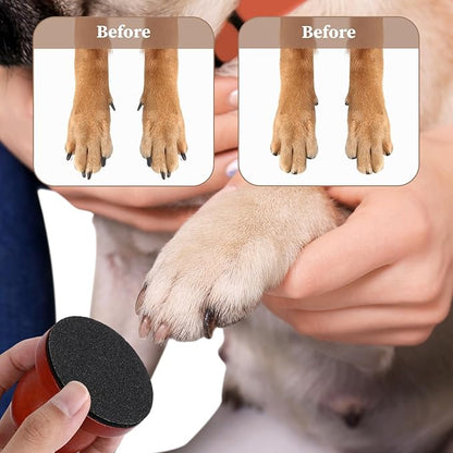 Dog Nail File,Wood Cat Nail File Boards,Pet Toenail Grinder Board, Scratcher Board Puppy Pad for Small to Medium-Sized Dogs and Cats with 3 Pcs Replaceable Sandpaper (Red)