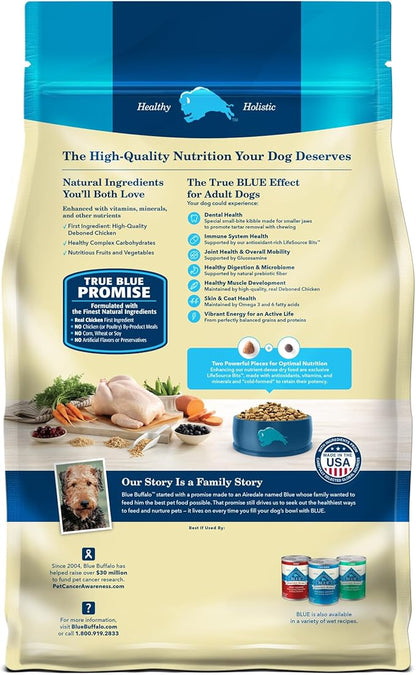 Blue Buffalo Life Protection Formula Natural Adult Small Bite Dry Dog Food, Chicken and Brown Rice 30-lb