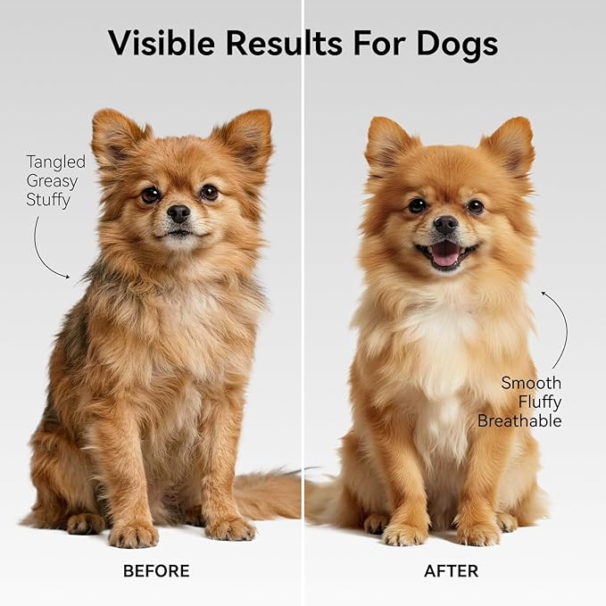 aumuca Undercoat Rake for Cats & Small/Medium Dogs – Deshedding Brush & Dematting Comb for Double-Coated Pets with Long or Short Hair, Matted Fur – Grooming Tool for Kitten, Puppy, Rabbit and Horse