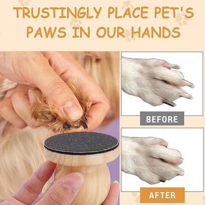 Generic Dog Nail File with 4 Pcs Replacement Frosted Sheets, Scratch Board Pad for Dog and Cat Nails Grinder