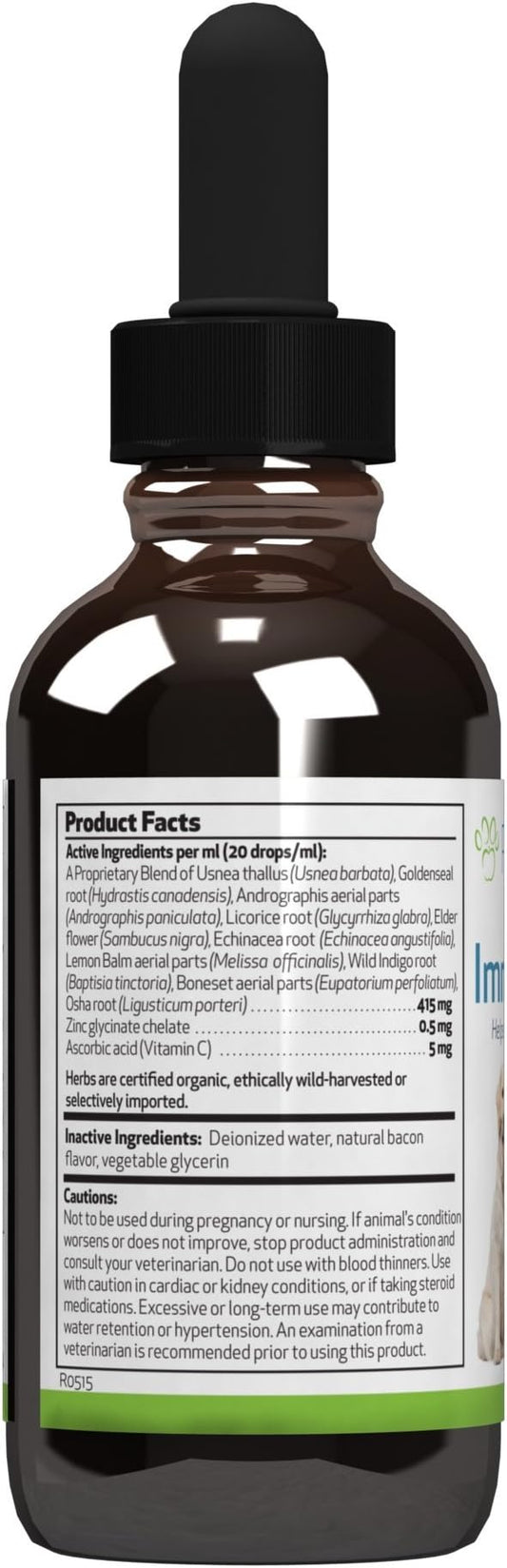 Pet Wellbeing Immune Sure for Dogs - Supports Normal Immune Defenses, Gut Flora Balance, Andrographis, Echinacea, Vitamin C, Zinc - Veterinarian-Formulated Herbal Supplement 2 oz (59 ml)
