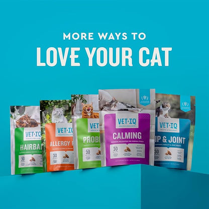 VetIQ Cat Hip & Joint Supplement, Chicken Flavored Cat Supplement with Glucosamine and Green Lipped Mussel for Mobility and Arthritis Support, 3.7oz