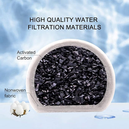 24/40 Pcs Replacement Carbon Charcoal Filters Dog and Cat Water Fountain Compatible with Multiple Pet Fountains. (20 Carbon Filters+ 20 Sponges)