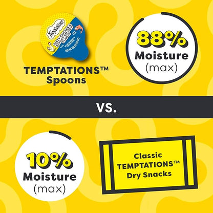 Temptations Lickable Spoons Adult Wet Cat Treat, Tasty Chicken and Savory Salmon Flavor, 4 Spoons, Pack of 12 (48 Total Treats)