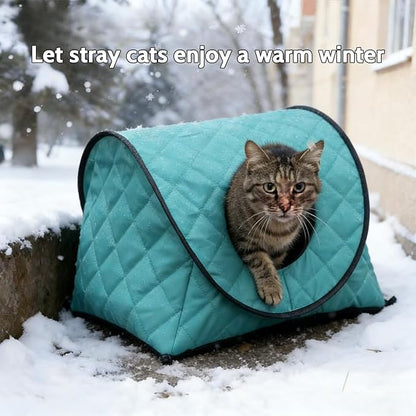 Outdoor cat Bed, cat cave Bed,a Dual-use indooroutdoor cave cat Bed, relieves cat Anxiety, Comes with Ground pegs for Fixation, Waterproof and Warm, Suitable for Camping and Outdoor pet beds.