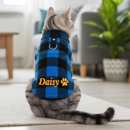 Personalized Dog Fleece Vest, Custom Embroidered Name Warm Winter Dog Clothes for Puppy Small Medium Large Dogs, 2025 for Pet Lovers Dogs Mom