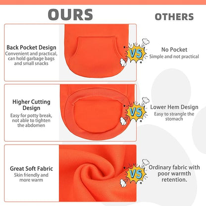 KOOLTAIL Fall Dog Hoodie - Soft & Warm Dog Thanksgiving Sweater with Leash Hole and Pocket, Pet Winter Coat, Cold Weather Clothes Sweatshirt for Small Medium Large Dogs Puppy Cat Boys Girls, Orange S