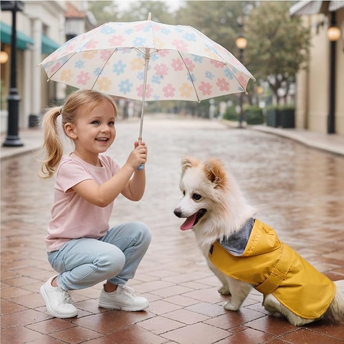 Dog Raincoat Dog Rain Jacket Poncho Waterproof Snowproof Pet Rain Suit Lined Warm Lining Hooded Leash Hole Adjustable for Medium Dogs,Yellow,XXXL
