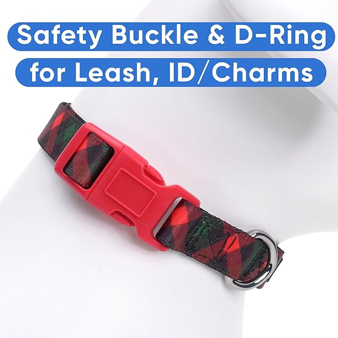 Pawtitas Soft Adjustable Puppy Collar Leash Harness Sold Separately Personalized Customizable Dog Collar Embroidered Customize Pet Name Phone Number Christmas Dog Collar Medium Gift Wrap