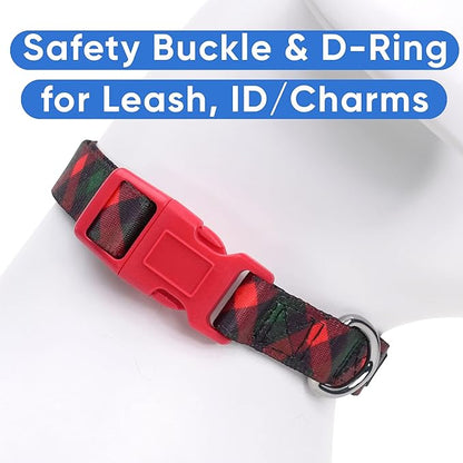 Pawtitas Soft Adjustable Puppy Collar Leash Harness Sold Separately Personalized Customizable Dog Collar Embroidered Customize Pet Name Phone Number Christmas Dog Collar Large Gift Wrap