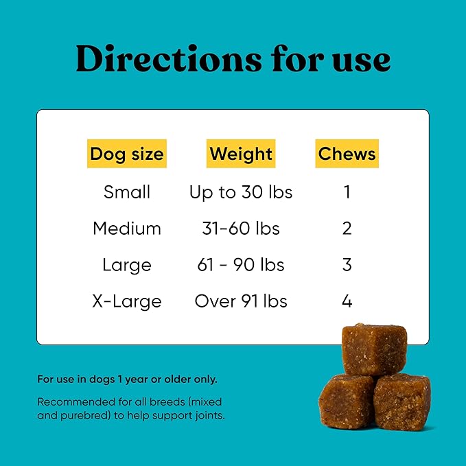 Embark Joint Supplement for Dogs – Glucosamine, Chondroitin, Hip and Joint Supplement, Supports Joint Health– Vet-Formulated with All-Natural Ingredients – 90 Soft Chews for Small and Large Breed Dogs