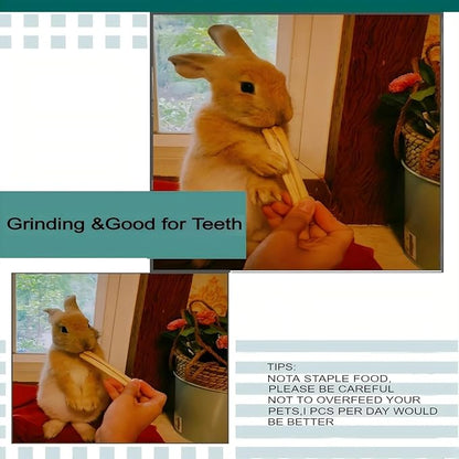 William Craft 500g Snacks Sweet Bamboo Chew Toy for Rabbits Chew Sticks for Hamster Chinchilla Guinea Pig,Molar Treats Snack for Small Animals