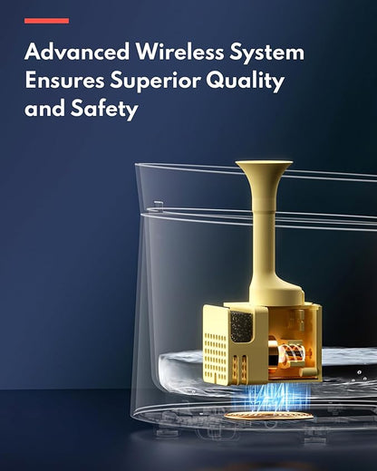 Homerunpet Cat Water Fountain Porcelain-Tray, Wireless Self-Cleaning Pump, Ultra Quiet 20dB Pet Water Dispenser for Cats and Dogs, Easy-to-Clean 2L/68oz with Smart LED and 4-Stage Filtration