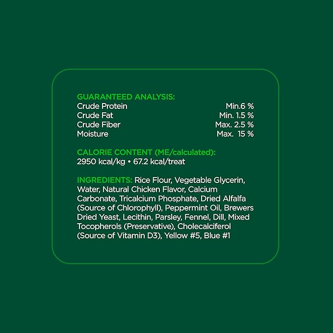 Minties Dental Chews for Dogs, 8 Count, Vet-Recommended Mint-Flavored Dental Dog Treats for Medium Sizes 25-50 lbs, Bones Clean Teeth, Fight Bad Breath, and Removes Plaque and Tartar