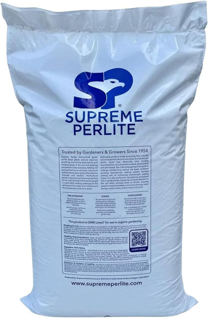 Supreme Perlite 4 Pack Coarse Horticultural Perlite for Potting Soil, Seed Starting, Propagation, Organic Gardening & Soil Aeration, 4 Cu Ft Bag