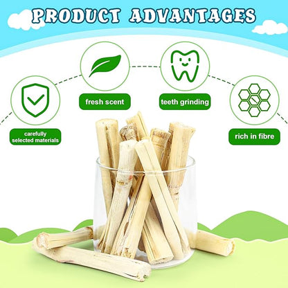 matafat 800g/1.76lb Bunny Toys Sweet Bamboo Sticks for Rabbits Bunny Chew Toys Molar Treats Snack for Small Animals Hamsters Chinchillas Guinea Pigs