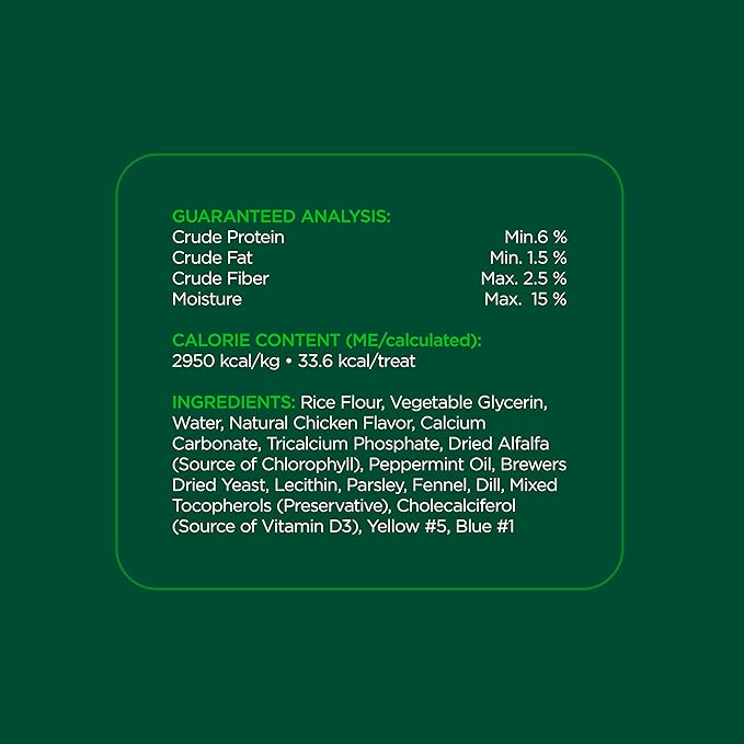 Minties Dog Dental Bone Treats, Tiny/Small Dental Dog Treats, 16 Ounces, Cleans Teeth, Fight Bad Breath, Removes Plaque and Tartar, 16 Count