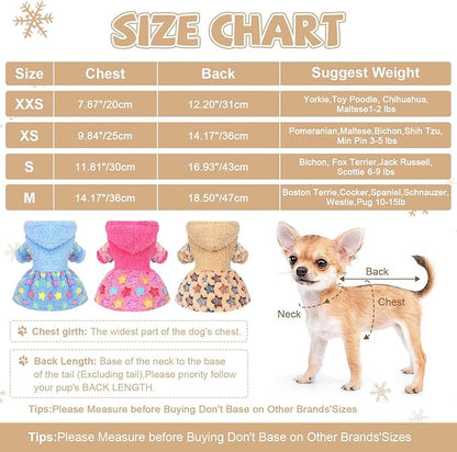 Dog Hoodie Dog Sweater Winter Puppy Clothes for Small Dogs Boy Girl Pet Hoodies Cold Weather Doggie Coats Fall Doggy Sweatshirt for Chihuahua Yorkie Cat Sweater Costume, Khaki, M