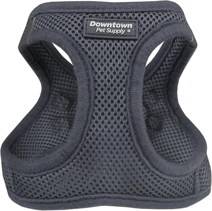 Downtown Pet Supply Step-in Dog Harness – No Pull, Adjustable Padded Mesh with Reflective Trim, Secure Buckle Strap – Comfortable & Breathable Small Dog Harness, X-Small, Charcoal