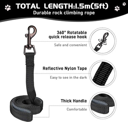 Soft Mesh Dog Harness and Leash Set, No Pull Puppy Harness and Leash Set, Reflective Step in Harness for Small Medium Dogs, Easy Walk Escape Proof Vest Harnesses (Black, XS)