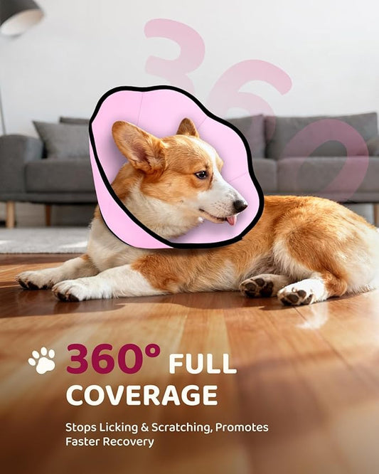 MIDOG Dog Cone Collar After Surgery, Soft Dog Cone Alternative to Stop Licking,Adjustable Elizabethan Recovery Cones for Small to Large Sized Dogs