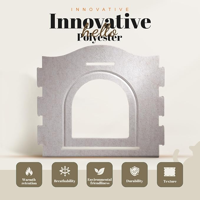 Apasiri Indoor Cat House for 2 Cats: 2-in-1 Double-Deck Cat House, Sturdy and Scratch-Resistant, Original Castle Design, A Perfect Indoor Cat Cave for Multiple Small Pets and Kittens