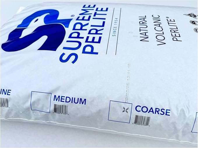 Supreme Perlite 4 Pack Coarse Horticultural Perlite for Potting Soil, Seed Starting, Propagation, Organic Gardening & Soil Aeration, 4 Cu Ft Bag