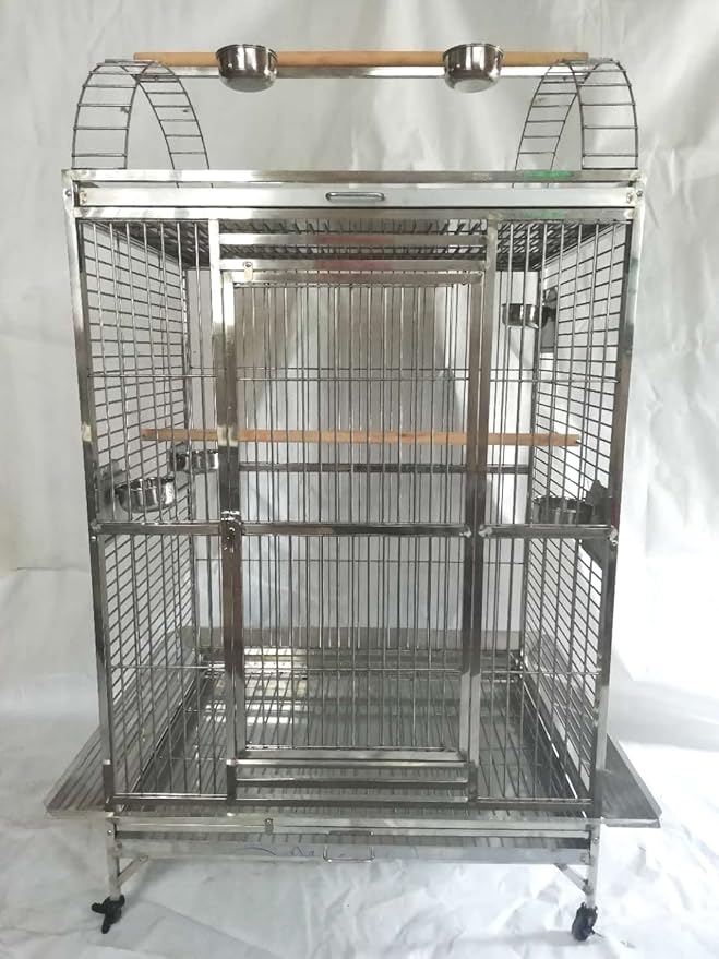 BMWPET SUS201 Stainless Steel PLAYTOP Style Bird CAGE Parrot CAGE 40"X30"X70"