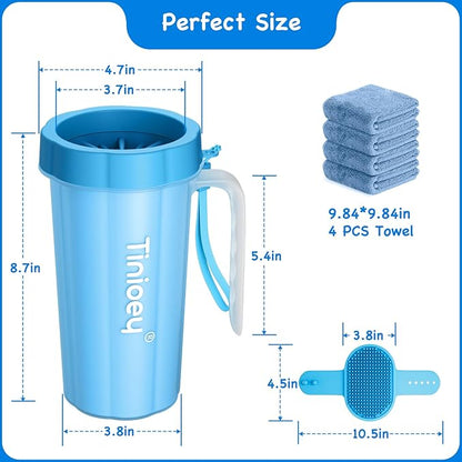 Paw Cleaner with Handle for Large Dogs and Pets | Foot Washer to Clean Muddy Dog Paws