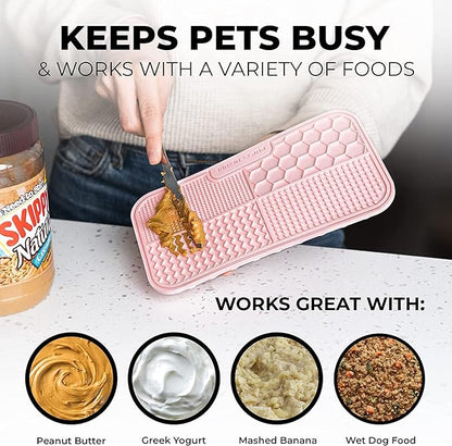 Pup Culture Dog Lick Mat for Dogs (2 Pack), Feeding Pad for Anxious Pets Plus 4 Different Puzzles for Mental Stimulation for Dogs - Supports Mental, Dental, and Digestive Health - Heavy Duty