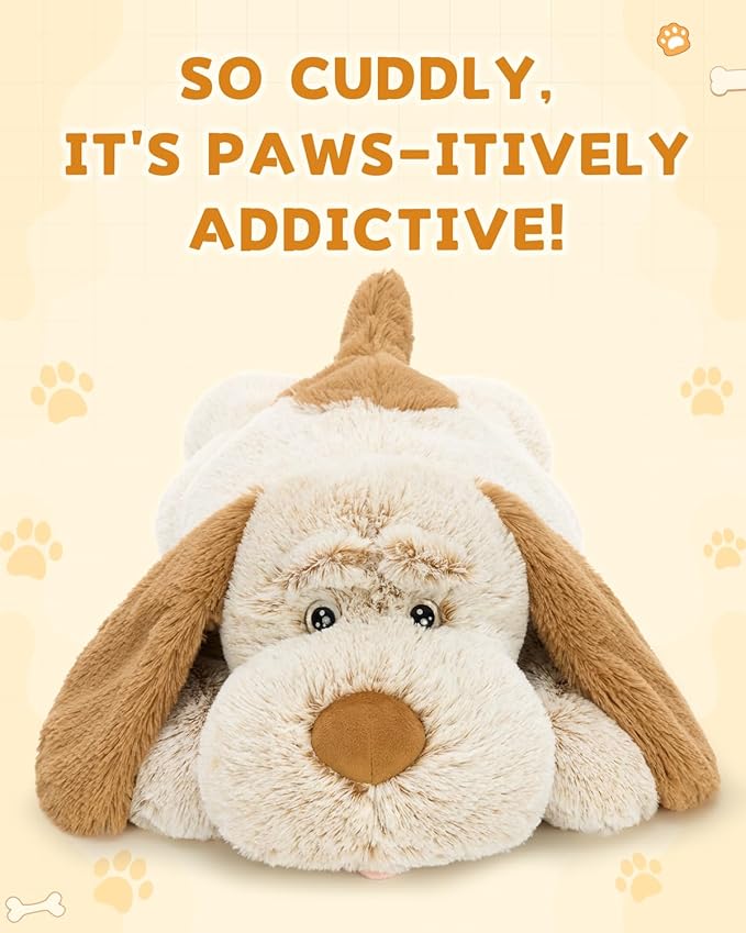 MaoGoLan Giant Dog Plush,31 inches Large Stuffed Animal Dog, Fluffy and Cuddly Stuffed Puppy Stuffed Animal Throw Pillow Toy Gift for Puppy Lover,Girls,Kids