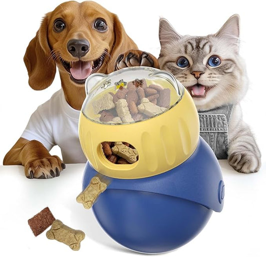 Cat Puzzle Feeder, Interactive Cat Toy & Dog Toys, Treat Dispenser for Indoor Cats, Small Dogs, Puppies, Slow Feeder, Enrichment Toy for IQ Training, Mental Stimulation, Relieve Boredom, Gifts