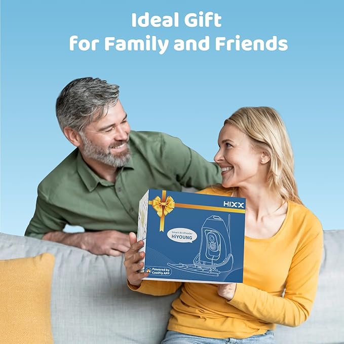 Smart Bird Feeder with Camera Solar Powered, Wireless Outdoor Smart Birdhouse with Built-in 2K HD Camera, Dual Seed Chambers & Spill Resistant, Motion Alerts & App Sharing–Ideal for Bird Lovers