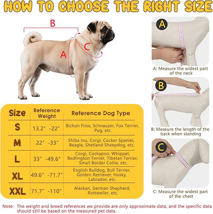 Dog Raincoat: Dog Rain Jacket with Reflective Harness & Removable Hood | Waterproof Dogs Rain Coat Poncho for Large Medium Small Dogs Puppies (Yellow - S)