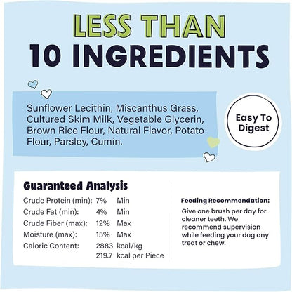 Pawstruck Natural Dental Chews for Medium Large Dogs & Puppies - Vet Recommended Brush Stick Treats Made in USA Breath Freshener to Improve Oral Hygiene & Clean Teeth - 30 Count - Packaging May Vary