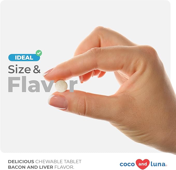 Multivitamin for Dogs - 120 Chewable Tablets with Glucosamine and Chondroitin - Fish Oil & Vitamins with Coq10 for Skin & Heart Health, Gut & Immune Support