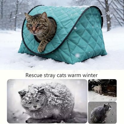 Outdoor cat Bed, cat cave Bed,a Dual-use indooroutdoor cave cat Bed, relieves cat Anxiety, Comes with Ground pegs for Fixation, Waterproof and Warm, Suitable for Camping and Outdoor pet beds.